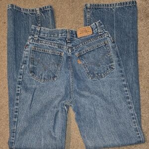 Vintage Levi's Classic Denim Blue Jeans Made In Usa 25035-0210 Size 10 OrangeTag